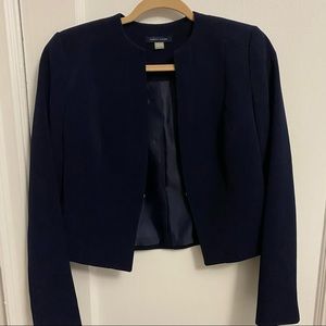 Navy blazer with crew cut neckline - NWT